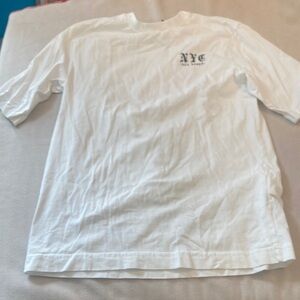 Divided White Short Sleeve Tees Cotton Crew Neck